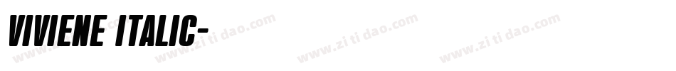 Viviene Italic字体转换